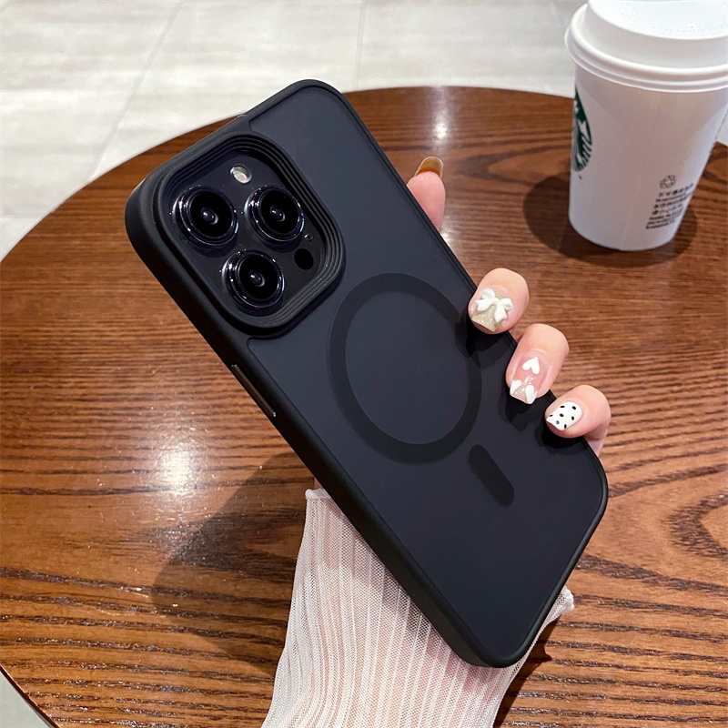 Ốp Điện Thoại Cứng Nhám Có Đế Sạc Không Dây Cho iPhone 14 Pro Max 14 Plus ip14pro