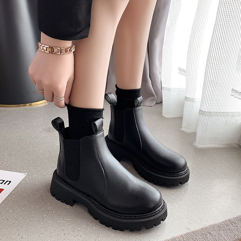 Tikp Giày Bốt Chelsea Cổ Thấp Thoáng Khí Thời Trang Cho Nữ Có 3 Màu Size: 35-40