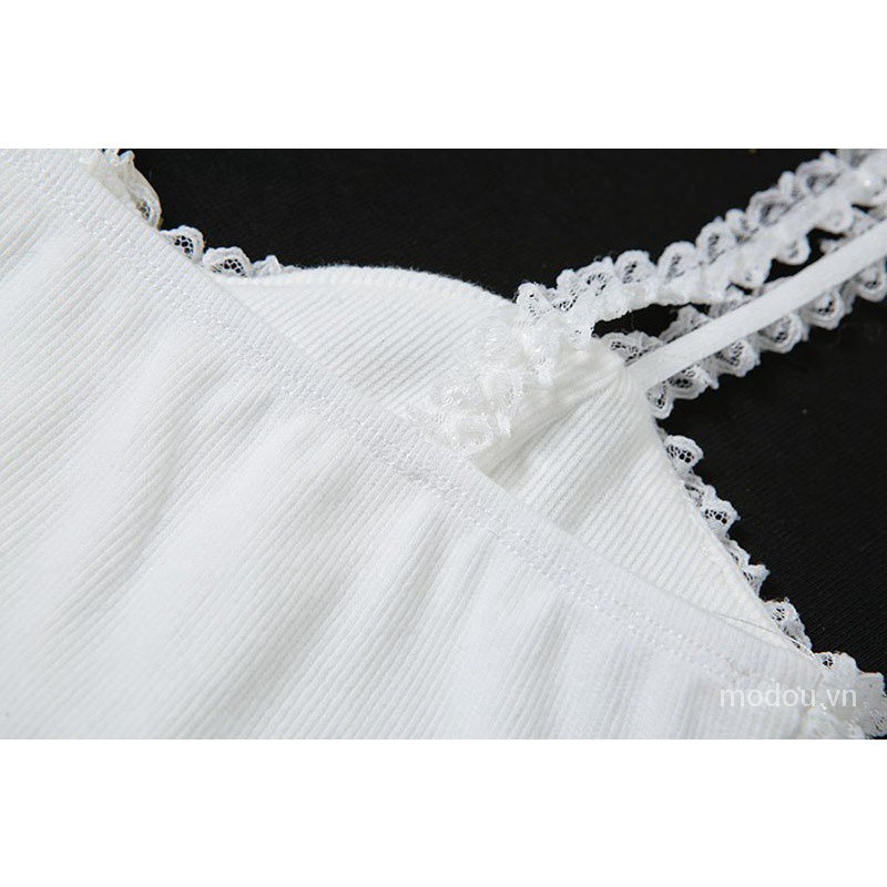 Đầm Cotton Ôm Dáng Phối Ren Phong Cách Hàn Quốc Thời Trang Mùa Hè Quyến Rũ Cho Nữ | BigBuy360 - bigbuy360.vn
