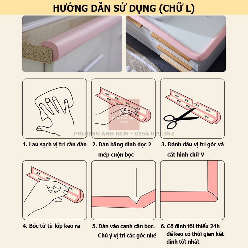 [MẸ và BÉ BABYKING]  Xốp bọc cạnh bàn bảo vệ an toàn cho bé 2M bịt cạnh bàn - Miếng dán góc Bịt góc bàn an toàn cho bé