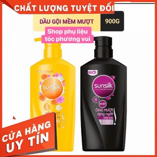 [chính hãng] Dầu gội Sunsilk 900gr màu đen và màu vàng :Óng mượt rạng ngời  ngăn rụng, phuc hồi mềm mượtơ (hàng công ty]