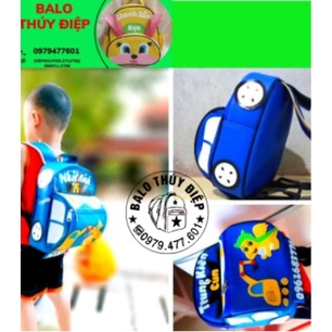 Balo Hình Oto Thêu Tên Bé Theo Yêu Cầu