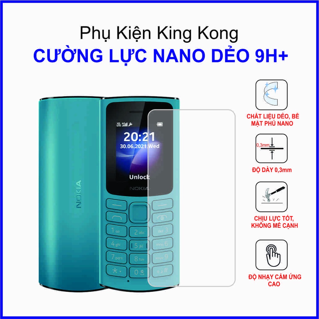 Dán cường lực Nokia 105 4G 2020 ,  cường lực nano dẻo 9H+
