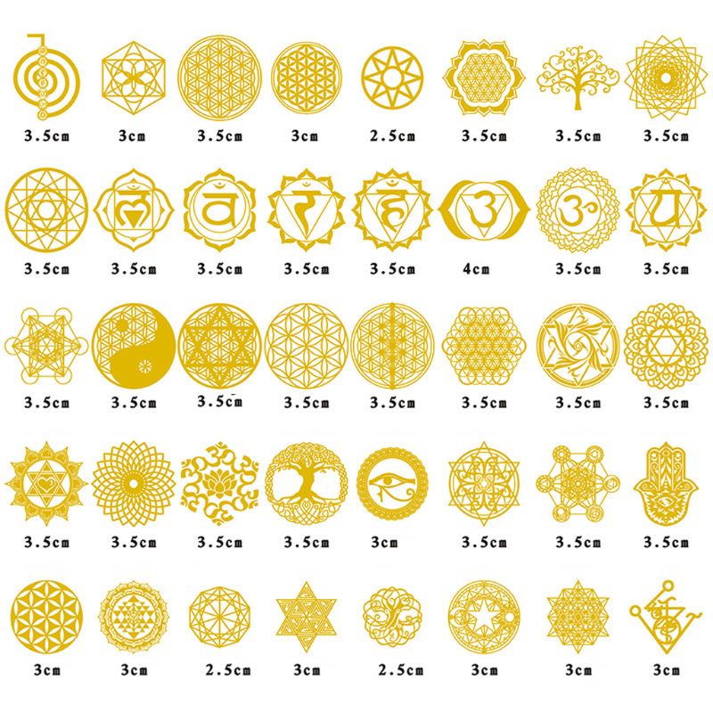 Set 40 Sticker Hình Kim Tự Tháp Orgone