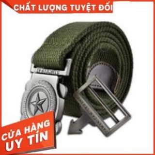 Thắt lưng nam vải dù mặt Jeep tròn