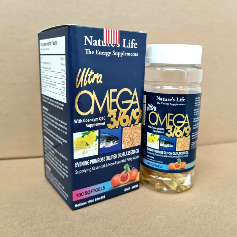 Combo 3 Hộp OMEGA 369 - Hộp 100 viên - Làm giảm mỏi mắt, khô mắt