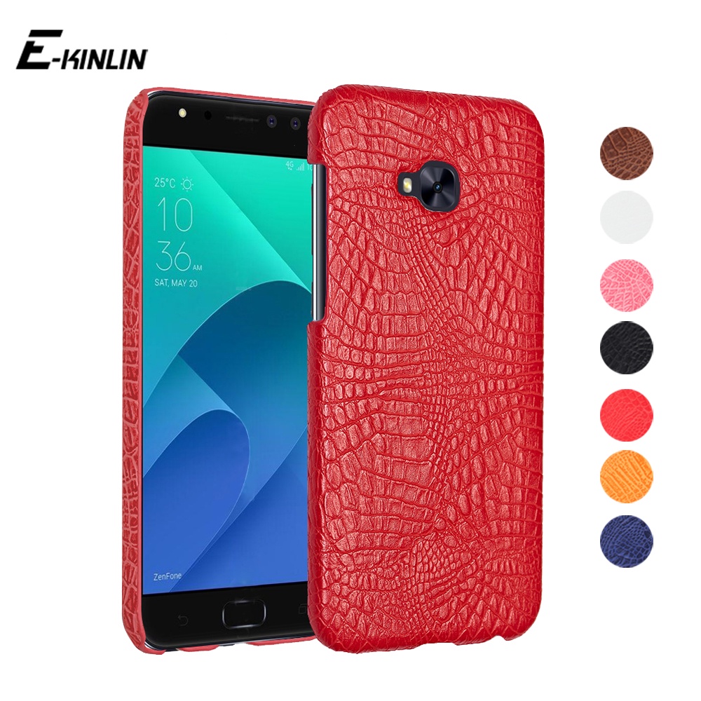 Ốp Điện Thoại Nhựa Cứng Họa Tiết Da Cá Sấu Thời Trang Cho ASUS ZenFone 4 Max Plus Selfie Pro ZC554KL ZE554KL ZC520KL ZD552KL ZD553KL
