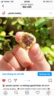 Kẹo trân châu gấu nâu