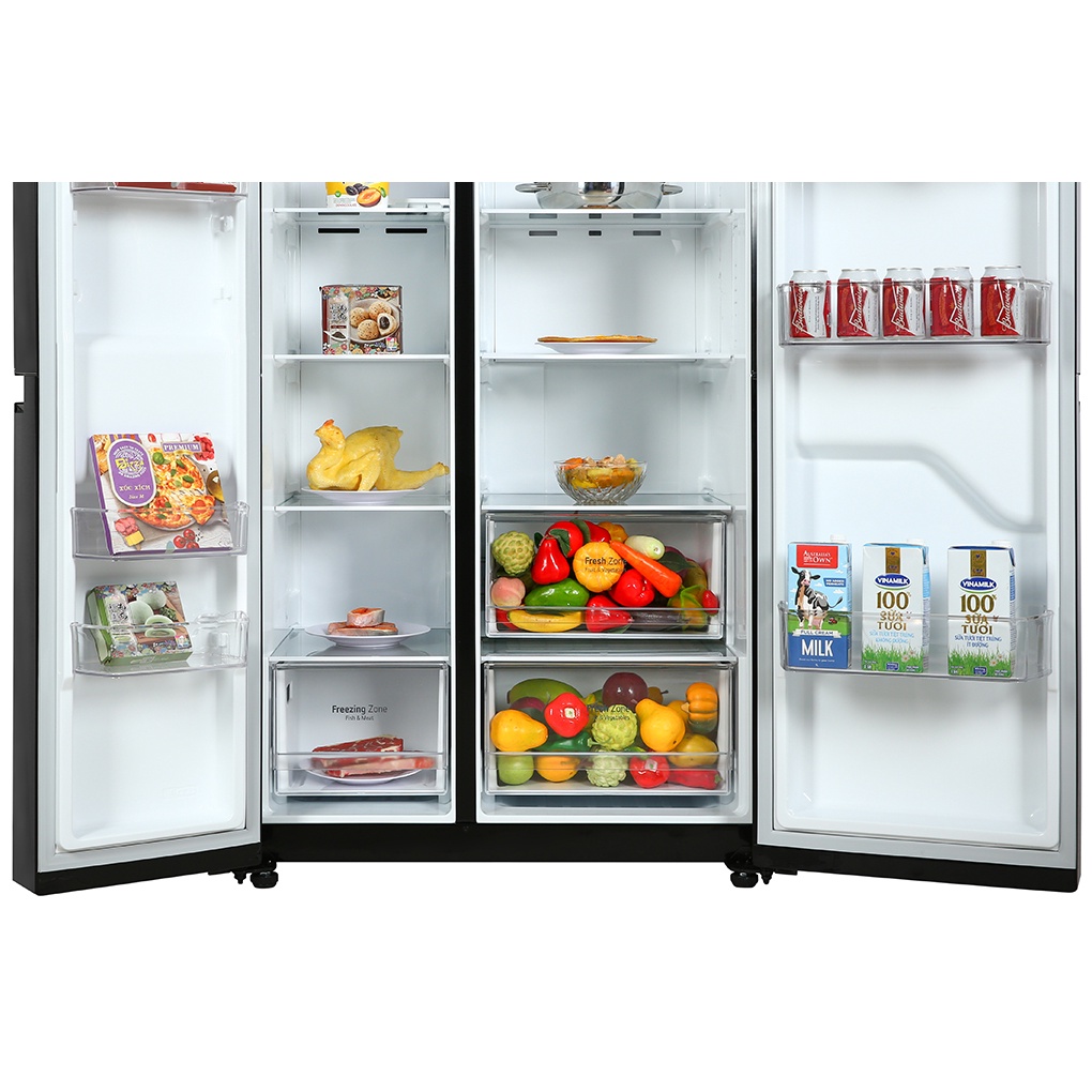 [Mã ELHAMS5 giảm 6% đơn 300K] [LG B257WB] Tủ lạnh LG Inverter 649 Lít GR-B257WB Mới 2022