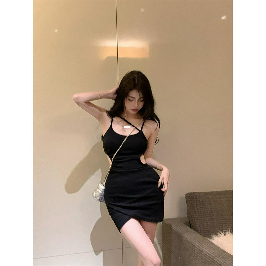 QKOOLE 2023 Đầm Mini Bodycon Không Tay Màu Trơn Phong Cách Thời Trang Mới
