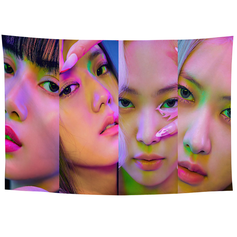 Thảm treo trang trí tường in hình blackpink jennie rose lisa kích thước 93x75cm / 150x100cm