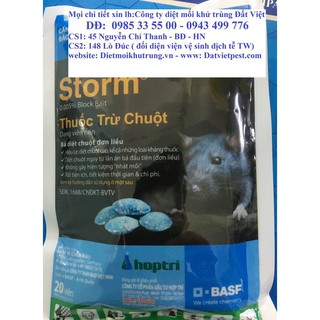 Thuốc diệt chuột sinh học STROM dạng viên nén gói 20 viên