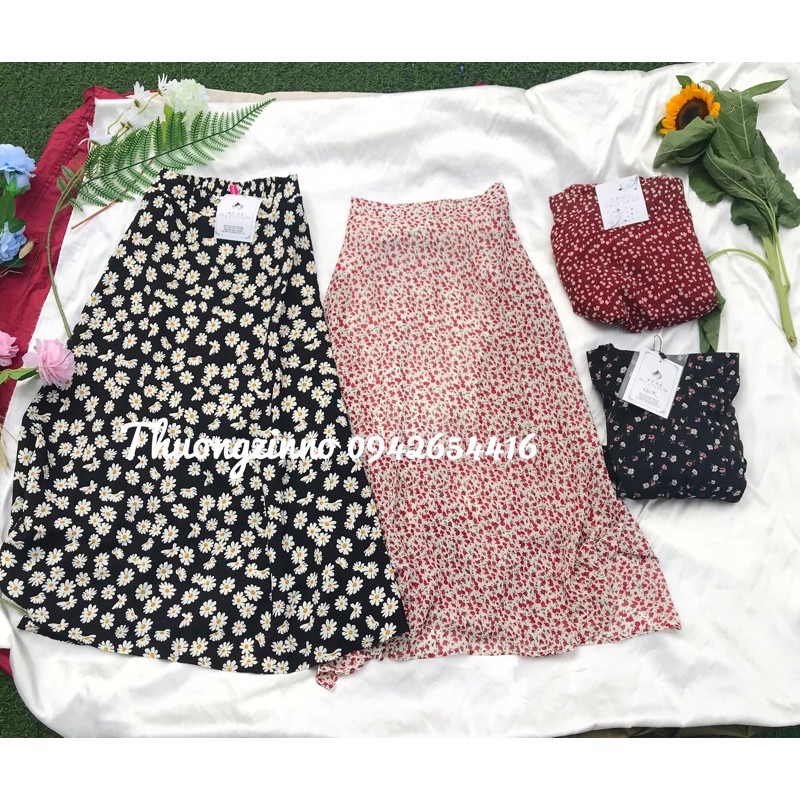 [Ảnh thật /Video] Chân váy hoa vintage chiffon hàng loại đẹp nhiều màu hàng Quảng Châu - Chân váy hoa nhí dáng dài | BigBuy360 - bigbuy360.vn