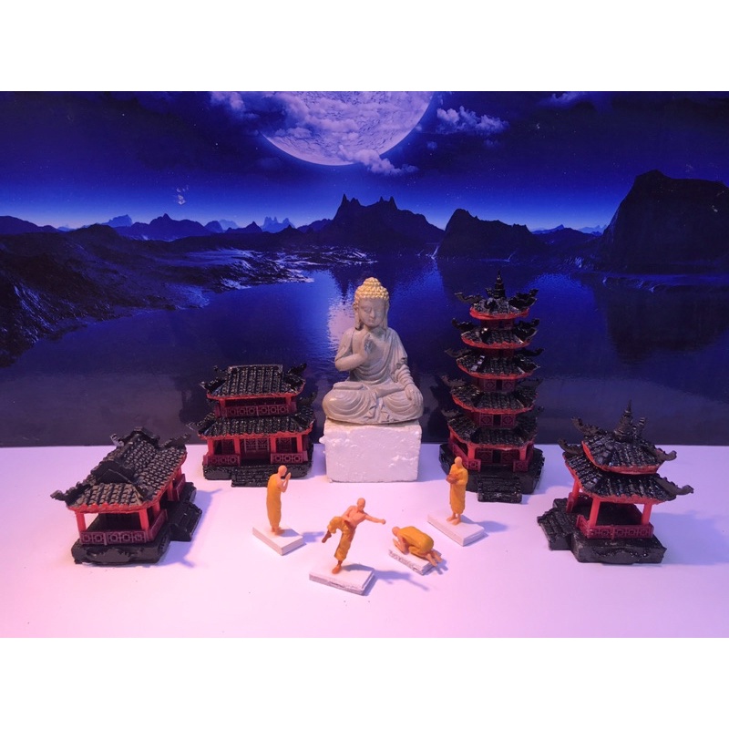 Tranh 3D hồ cá thuỷ sinh, bán cạn - chủ đề Ánh trăng part 3