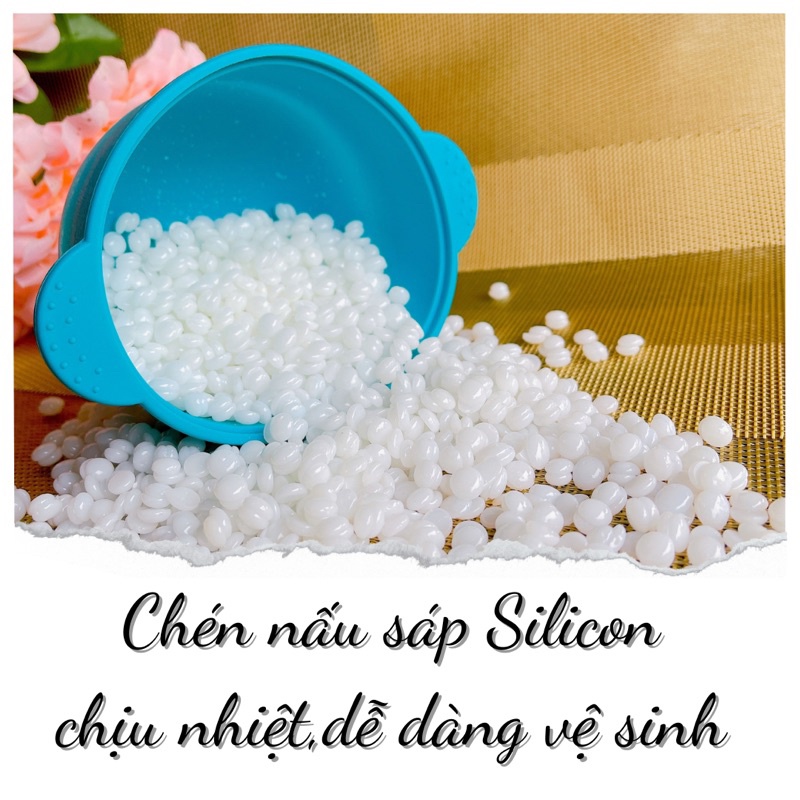 COMBO SÁP WAX LÔNG KÈM NỒI SILICON [TẶNG QUE GỖ]