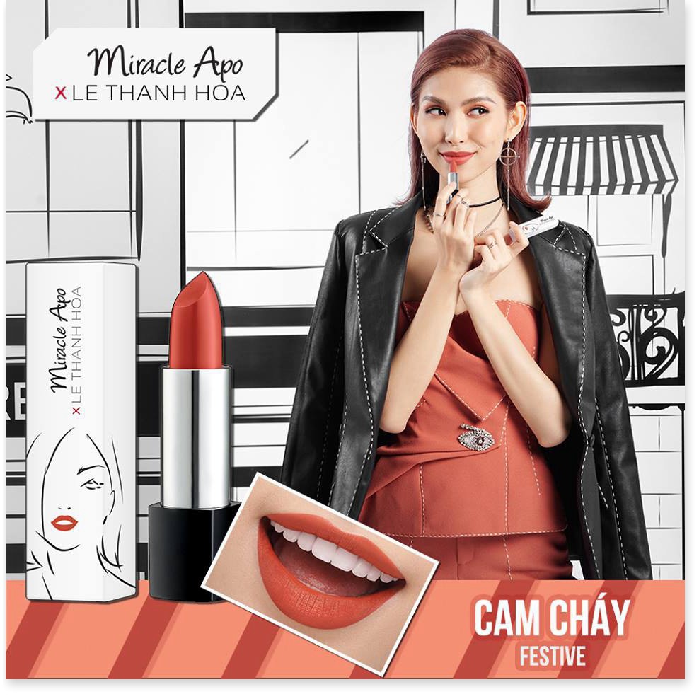 Son lì Miracle Apo Lipstick Matte x Lê Thanh Hòa 4g