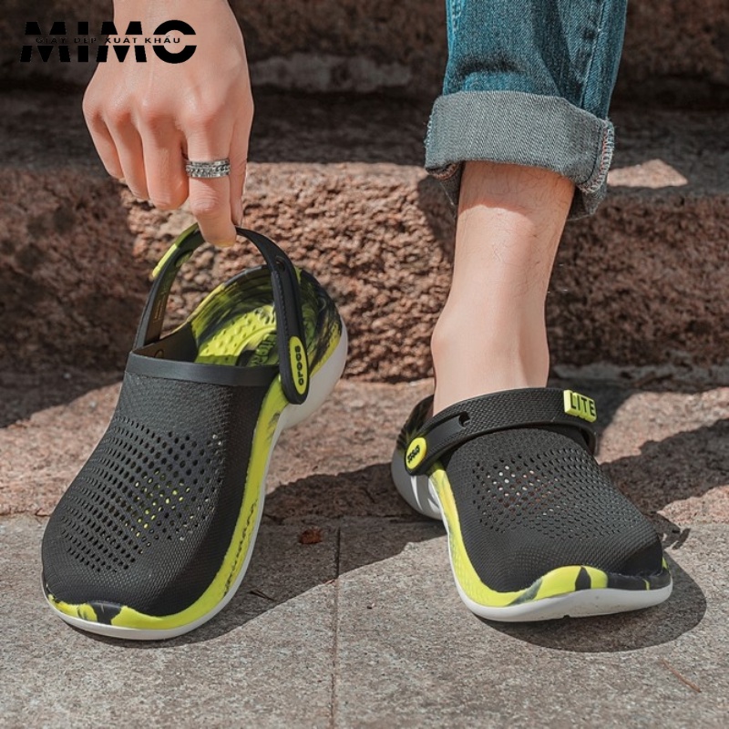 Dép Sục Literide New đen ghi, đen đỏ, đen vàng cá tính cho nam nữ
