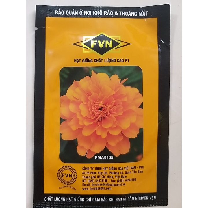 Hạt Giống Vạn Thọ Pháp Lùn FVN 105 (Gói 100 Hạt)