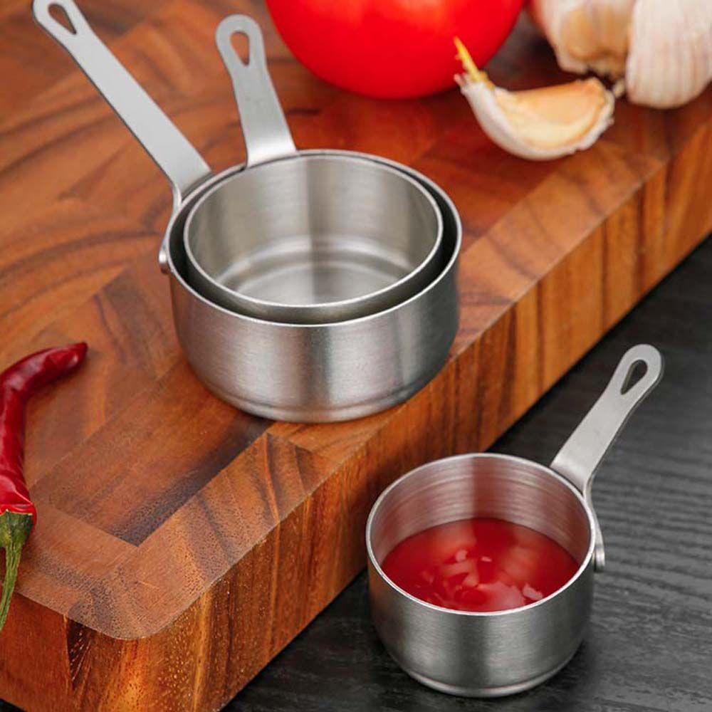 Chén Đựng Nước Sốt Bằng Thép Không Gỉ Có Tay Cầm Tiện Dụng Cho Nhà Hàng