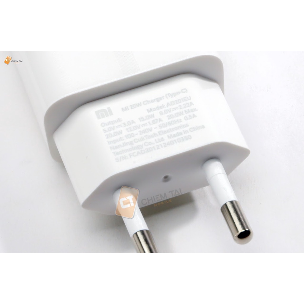 Cốc sạc nhanh Type-C 20W Xiaomi AD201
