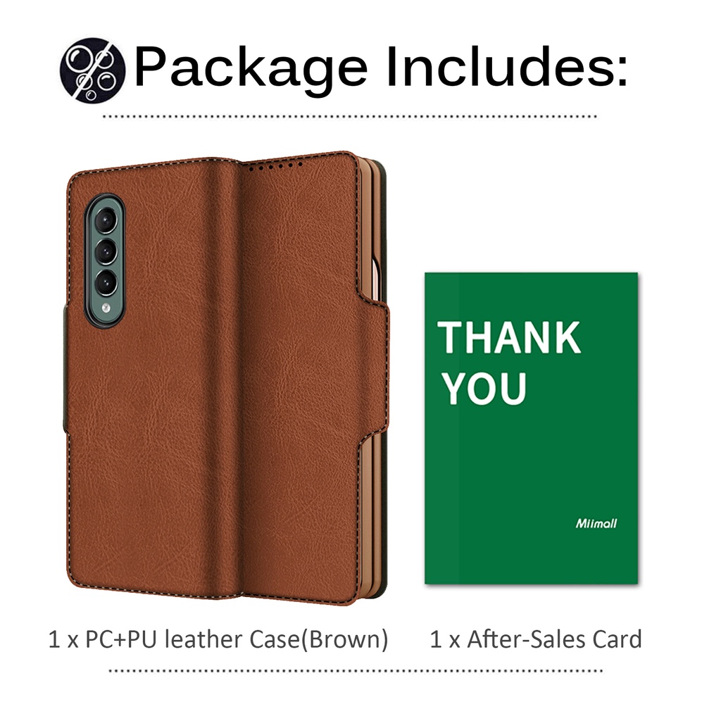 Miimall Ốp Bao Da Samsung Galaxy Z Fold 4/Z Fold 3/Z Fold 2 Mềm Siêu Sợi Toàn Diện Bảo Vệ Chống Rơi Cho Samsung Z Fold2/Z Fold3/Fold 4 2022