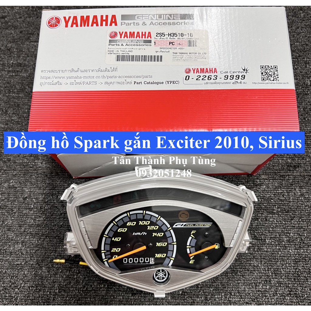 Đồng hồ Spark Thailand gắn Exciter 2010, Sirius chính hãng