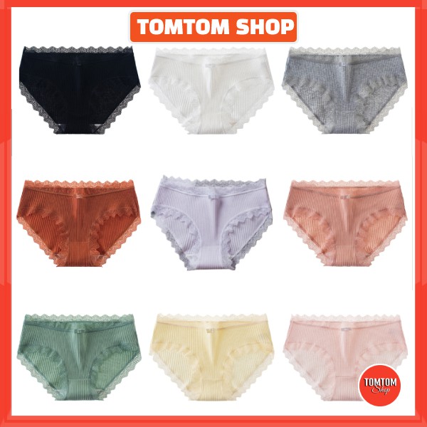 Quần Lót Nữ Cotton - Quần Chip Nữ Viền Ren Dễ Thương QL05
