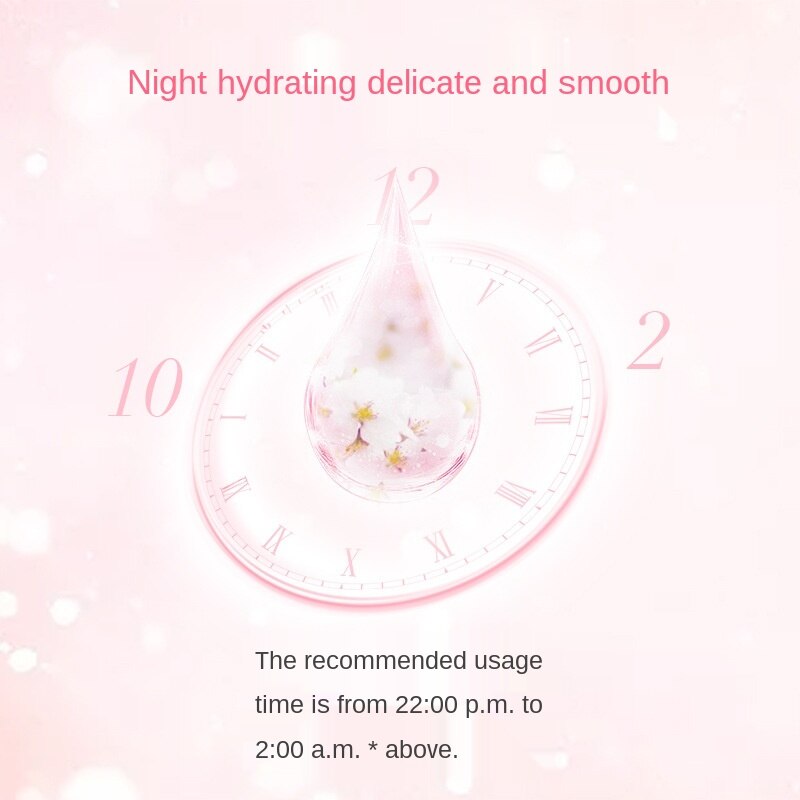 Mặt nạ ngủ dưỡng ẩm làm trắng thu nhỏ lỗ chân lông chiết xuất hoa anh đào Leichla | BigBuy360 - bigbuy360.vn