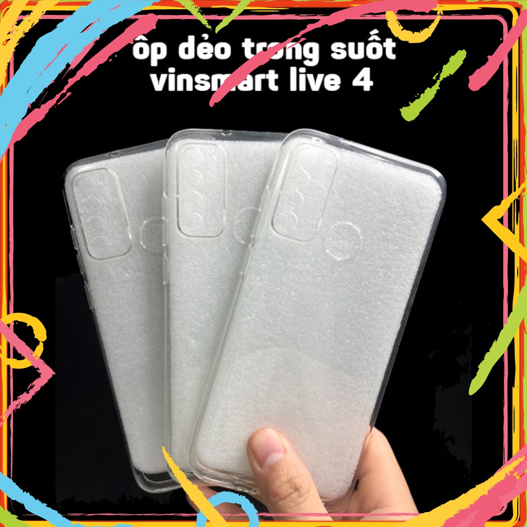 Ốp VSMART LIVE  4 TRONG SUỐT KHÔNG Ố MÀU, ốp VSMART LIVE 4 chống trầy xước, chống va đập, chống bẩn điện thoại tayoshop4