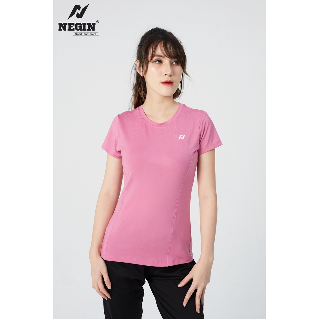 Áo Thun T-Shirt Nữ Thiết Kế Cổ Tròn Ngắn Tay Form Ôm Body, Chất Vải Co Giãn Thoáng Mát AN348W | BigBuy360 - bigbuy360.vn