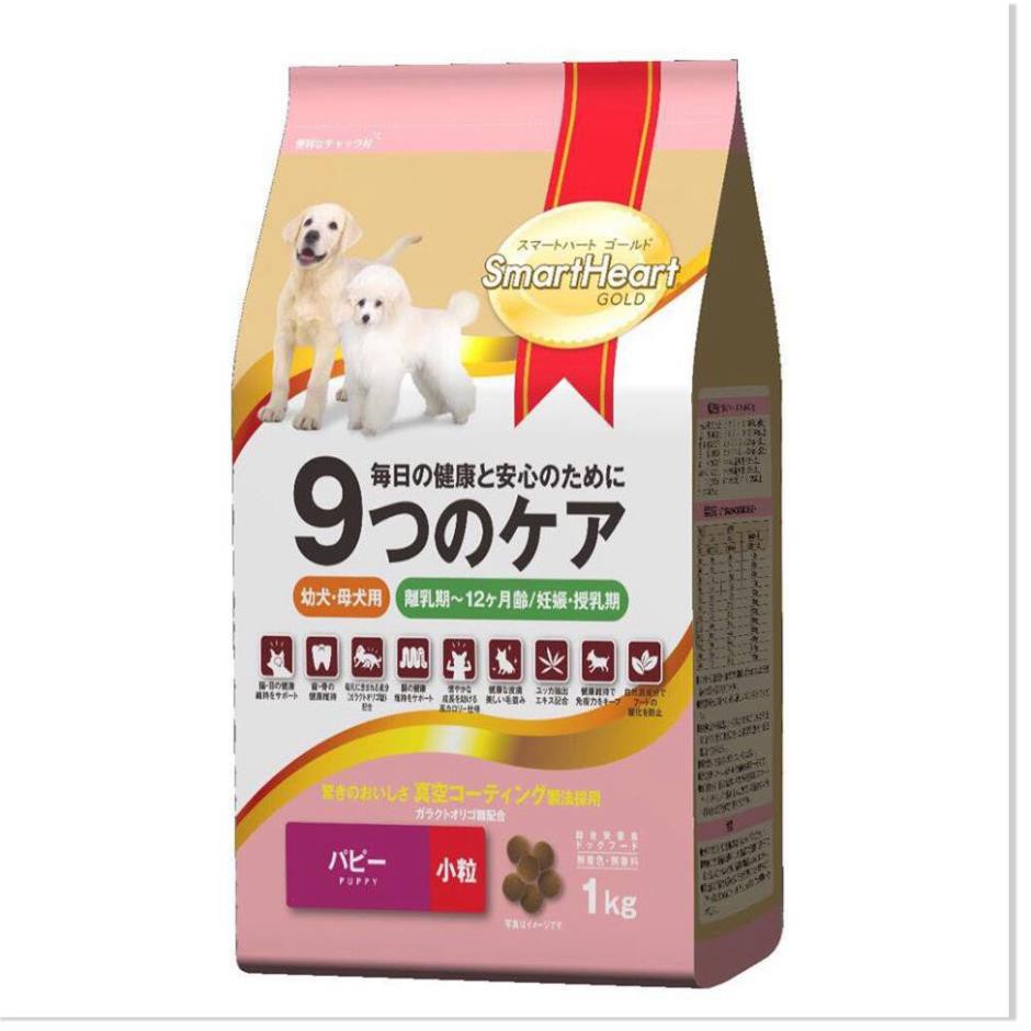 Thức Ăn Hạt Khô Smartheart Gold Small 1kg (mang thai, puppy, adult)