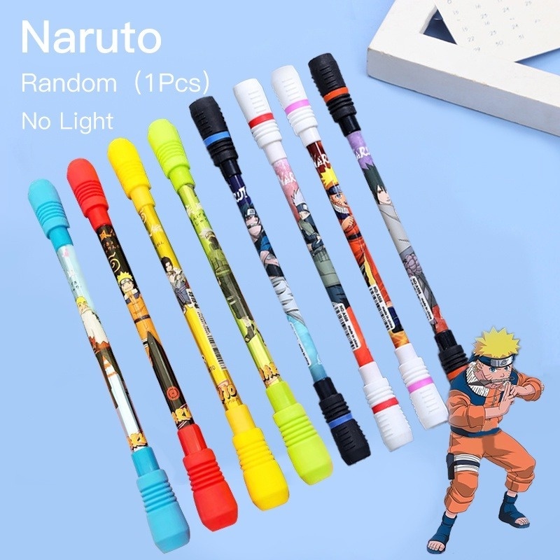 Bút Xoay Có Đèn LED Hình Anime Demon Slayer Naruto One Piece Chính Hãng