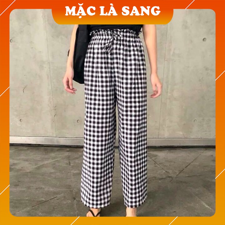 FREESHIP - Quần ống suông ống rộng kẻ caro hot hit dễ mặc Order Quảng Châu tận xưởng | BigBuy360 - bigbuy360.vn