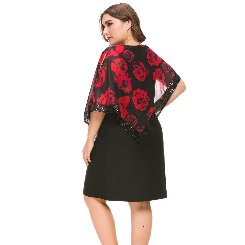 Xiangbao Áo Choàng Đính Kim Sa Lấp Lánh Thanh Lịch Có Size Lớn Cho Nữ Dự Tiệc