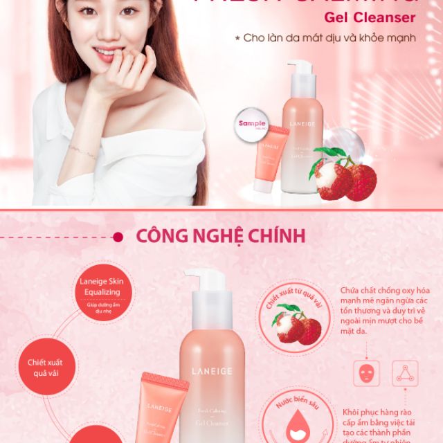 Sữa rửa mặt Laneige fresh calming gel cleanser