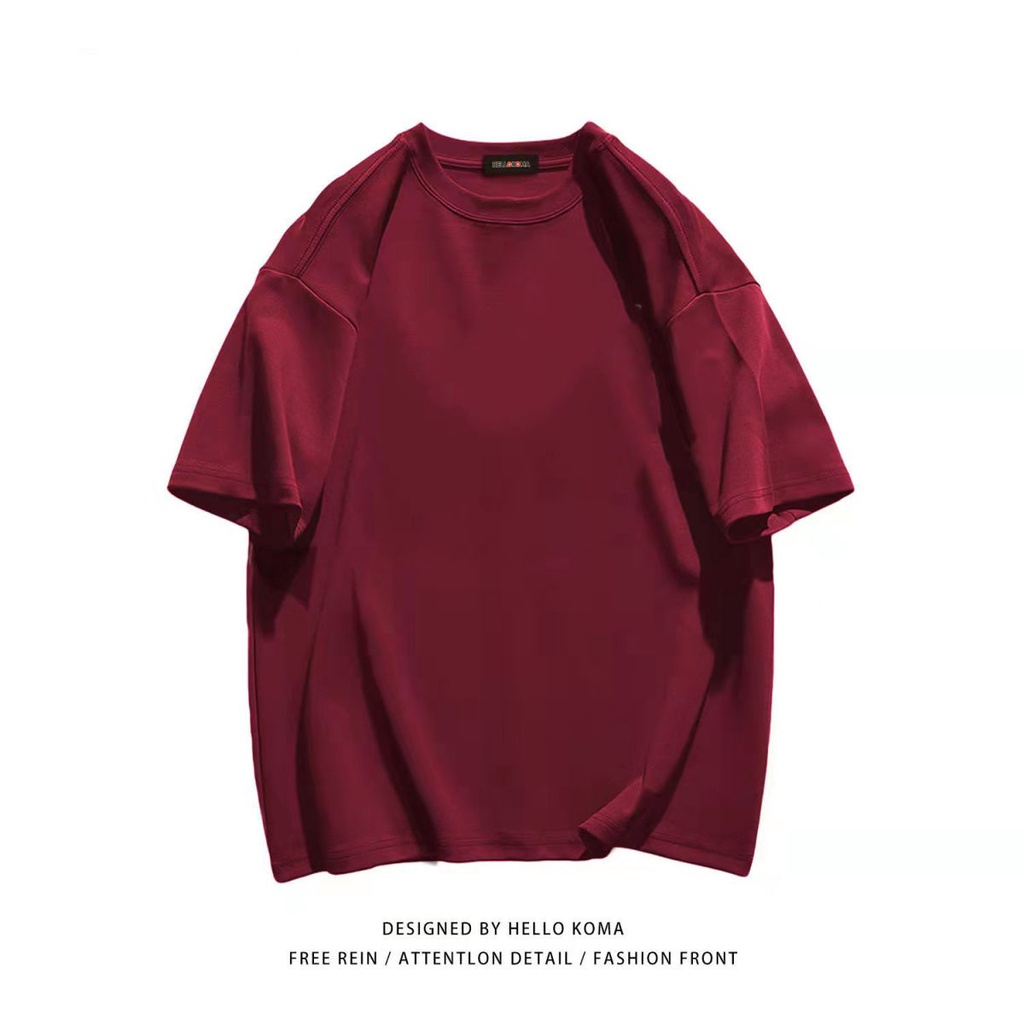 Áo Thun Cotton Tay Ngắn Màu Trơn Dáng Rộng Màu Sắc Đơn Giản Trẻ Trung Dành Cho Nữ