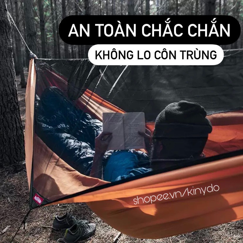 VÕNG ĐƠN CÓ LƯỚI CHỐNG MUỖI CÔN TRÙNG KÈM TĂNG CHE NẮNG CHE MƯA DU LỊCH DÃ NGOẠI CẮM TRẠI TIỆN LỢI NATUREHIKE NH20ZP092