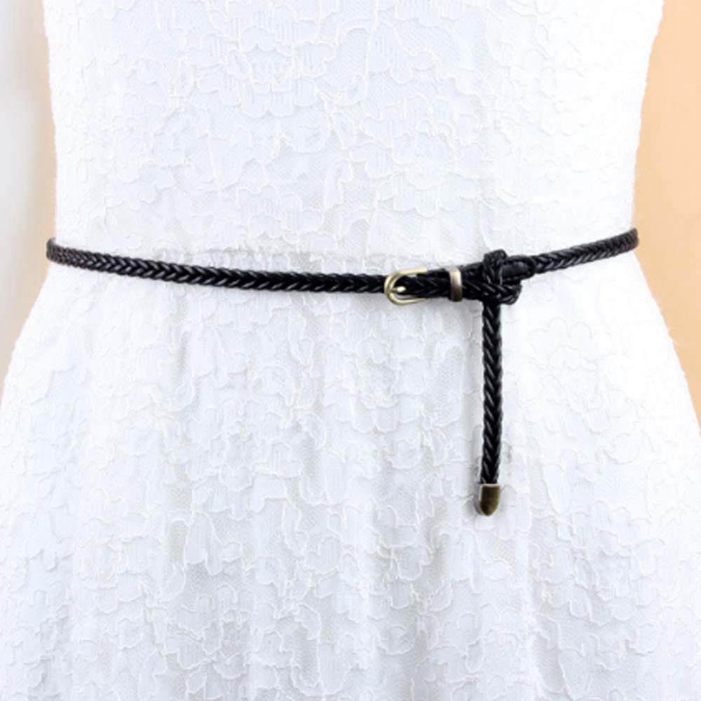 Thắt lưng da khóa kim loại kiểu retro cho nữ