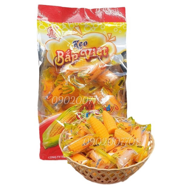 GÓI 400G KẸO DẺO BẮP VIỆT ĐỨC HẠNH THƠM NGON- TẾT-BÁNH KẸO TẾT