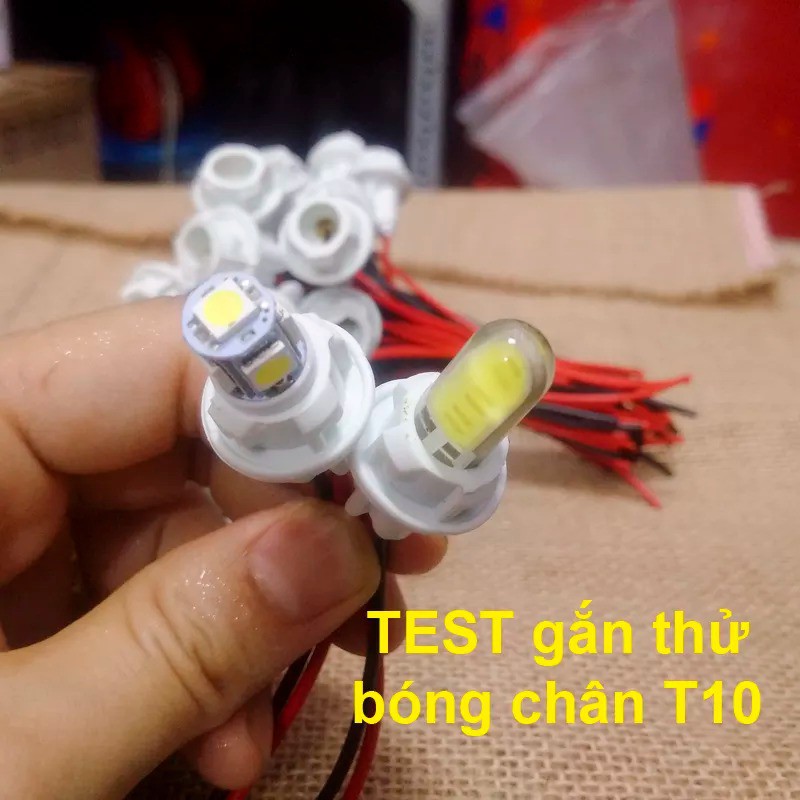 2 Đuôi đèn,jăck cắm đèn demi, xi nhan,đèn báo trong đồng xe máy, ô tô chuẩn T10