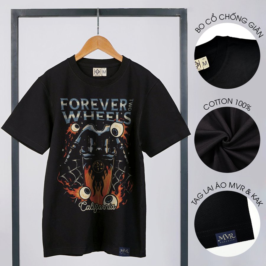 Áo thun nam nữ unisex tay lỡ bánh xe lửa cực chất MVR size rộng tee Mỹ BB4273