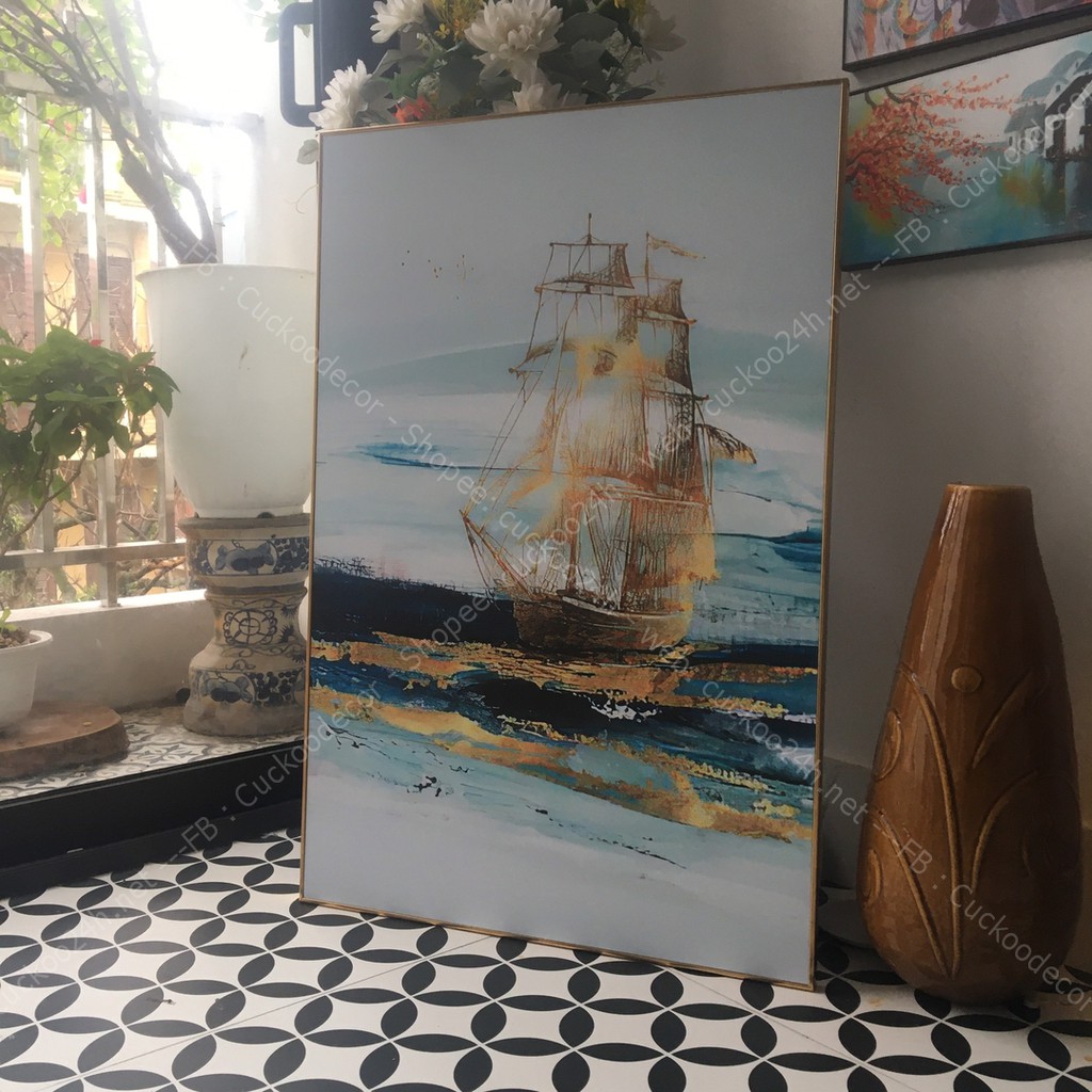 Tranh canvas - Thuận buồm xuôi gió kt 60x90cm