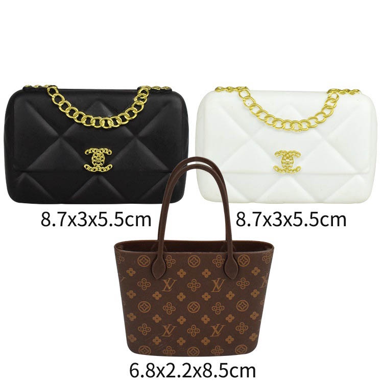 Phụ kiện trang trí bánh sinh nhật bánh kem - Mô hình túi xách trang trí bánh