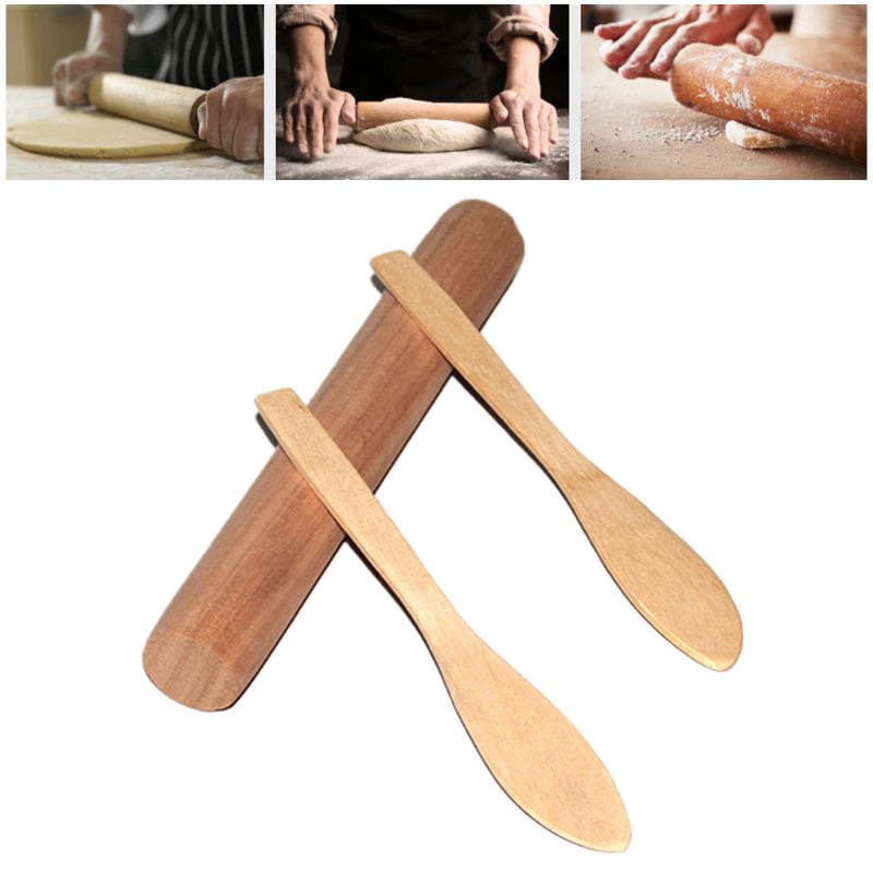 Bộ 3 Món Làm Bánh Cây Lăn Bột Cây Vét Bộ Bằng Tiện Dụng Cho Nhà Bếp