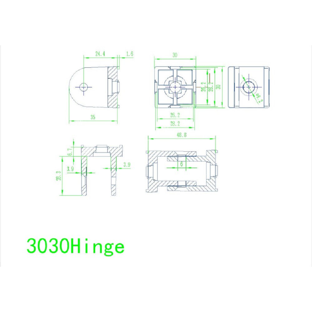 Bản lề linh hoạt cho nhôm 2020 / 3030