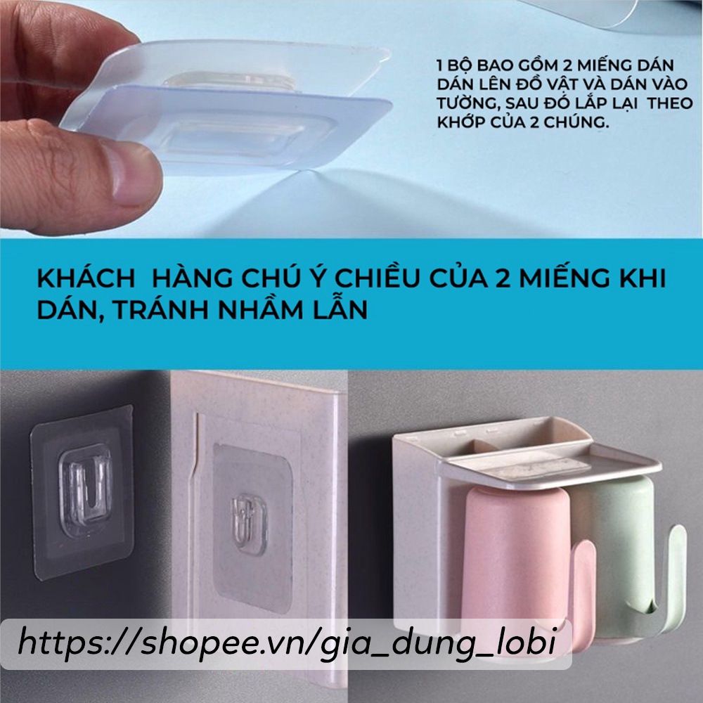 Móc chữ U treo đồ dán tường giá đỡ treo tranh ảnh cục wifi ổ điện DoubleLock