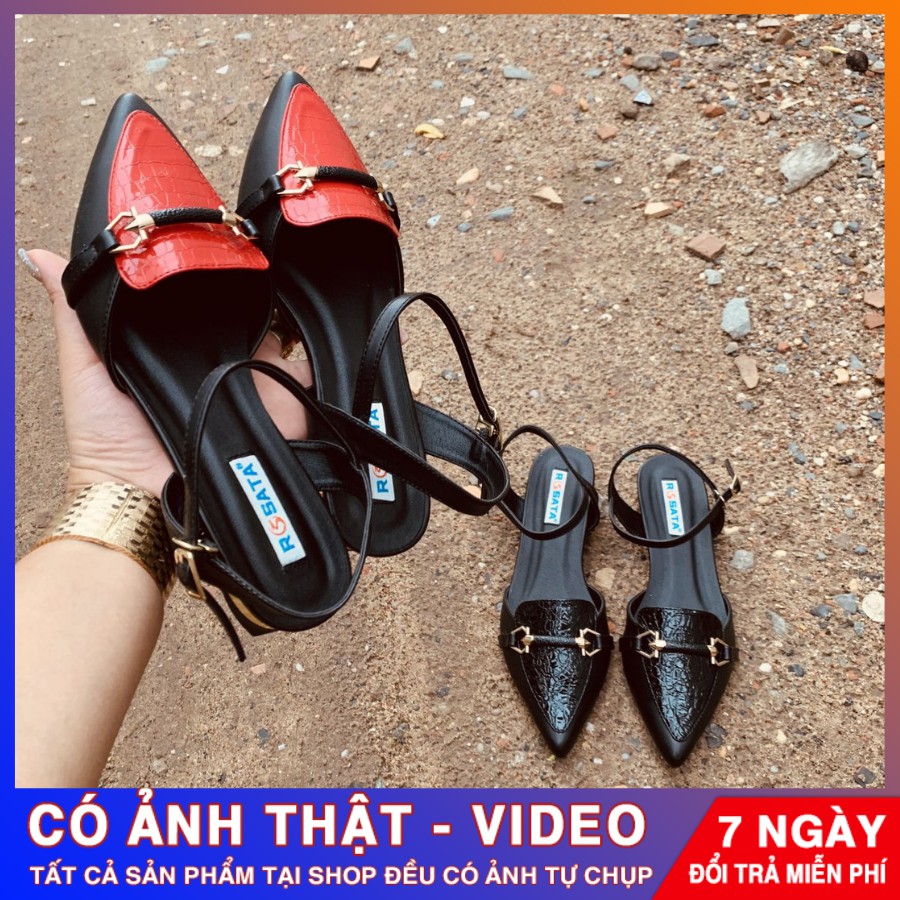 [ẢNH THẬT - FREE SHIP] Giày Sandal Bệt nữ cao cấp ROSATA RO203 - HÀNG VIỆT NAM - BKSTORE