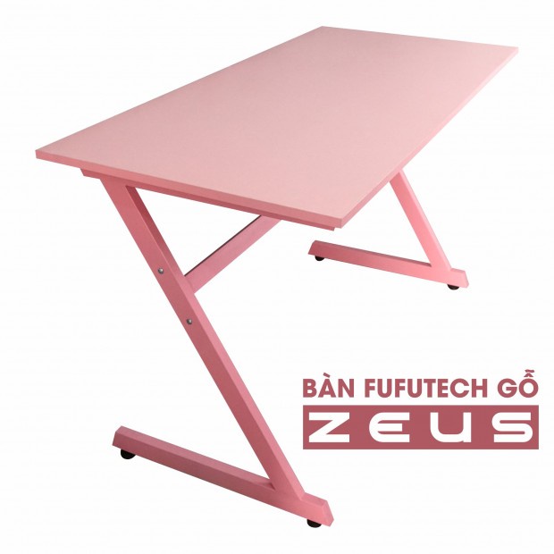 Bàn Gỗ Làm Việc Để Máy Tính, Laptop Chân Chữ Z Zeus Fufutech Màu Hồng, Đen, Trắng Nhiều Kích Thước Giá Rẻ
