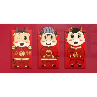 3 chiếc bao lì xi đỏ mừng tuổi may mắn