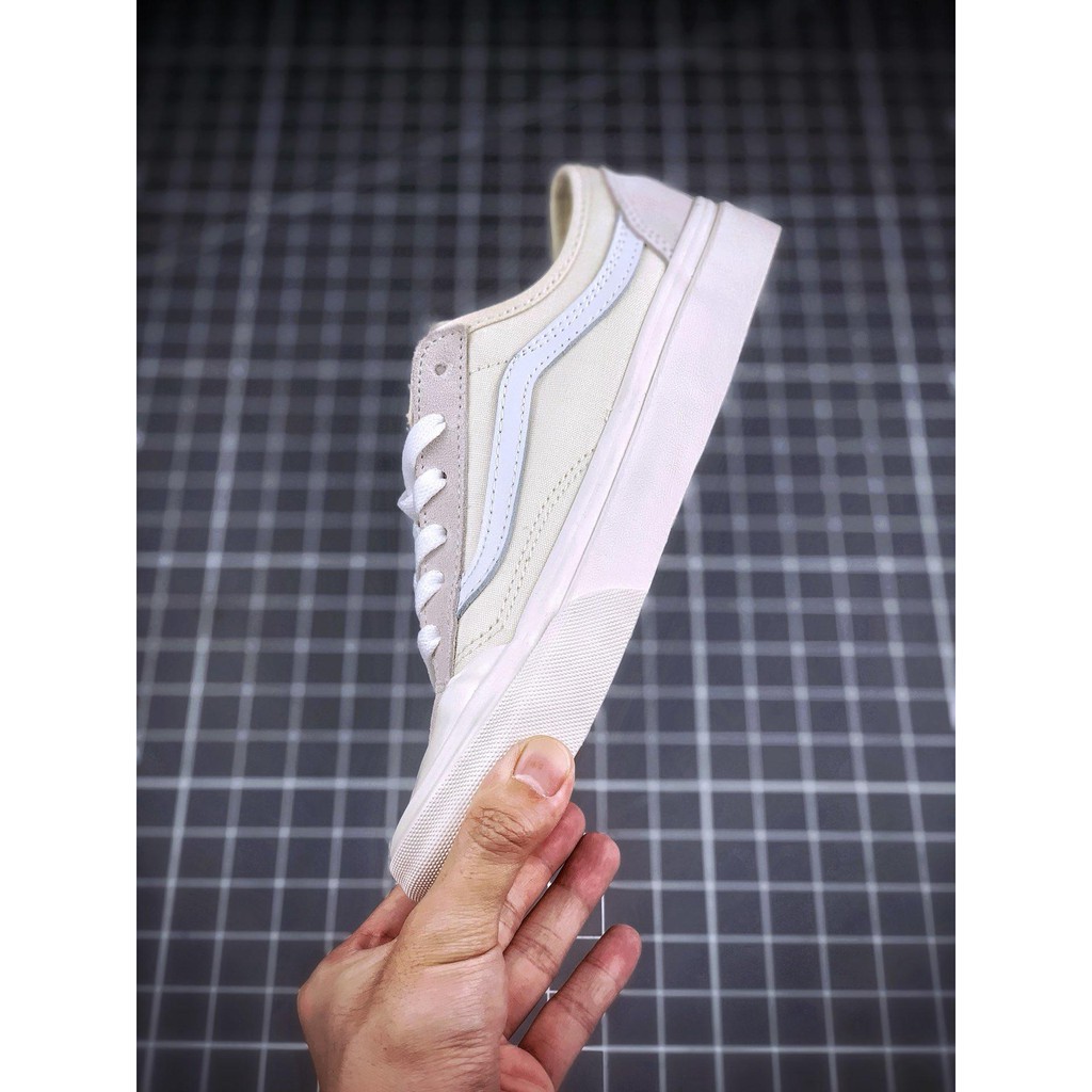 【Bắn thật】Vans Vault OG Style 36 LX 2019 mùa hè hoa lan trắng nam và nữ